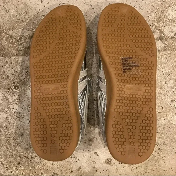 NWOB Steve Madden Silver Madrid Sneakers - Picture 11 of 14